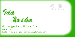 ida moika business card